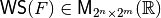 \matr{WS}(F) \in \matr{M}_{2^n \times 2^m}(\bbbr)