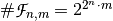 \#\funct{F}_{n,m}=2^{2^n \cdot m}