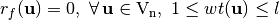 \R_f(\vec{u}) = 0, \ \fa \vec{u} \in \gf{V_n}, \ 1 \leq wt(\vec{u}) \leq l