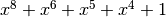 x^8 + x^6 + x^5 + x^4 + 1