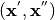 (\vec{x}^{'},\vec{x}^{''})
