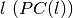 l \ (\crit{PC}(l))
