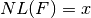 \crit{NL}(F)=x