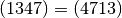 (1 3 4 7) = (4 7 1 3)