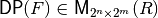 \matr{DP}(F) \in \matr{M}_{2^n \times 2^m}(R)