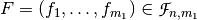 F=(f_1,\ldots,f_{m_1}) \in \funct{F}_{n,m_1}
