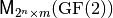 \matr{M}_{2^n \times m}(\gf{GF(2)})