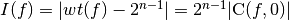 \crit{I}(f)= | wt(f)-2^{n-1} | = 2^{n-1} | \Cor(f,0)  |