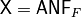 \matr{X}=\matr{ANF}_F