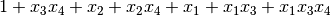 1+x_3x_4+x_2+x_2x_4+x_1+x_1x_3+x_1x_3x_4