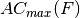 \crit{AC_{max}}(F)