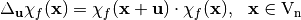 \Delta_{\vec{u}} \chi_f(\vec{x}) = \chi_f(\vec{x}+\vec{u}) \cdot \chi_f(\vec{x}), \  \  \vec{x} \in \gf{V_n}