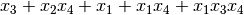 x_3+x_2x_4+x_1+x_1x_4+x_1x_3x_4