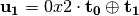 \vec{u_1}= 0x2 \cdot \vec{t_0} \oplus \vec{t_1}