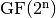 \gf{GF(2^n)}