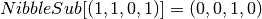 NibbleSub[(1,1,0,1)]=(0,0,1,0)