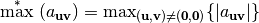 \stackrel{*}{\max}(a_{\vec{u}\vec{v}})=\max_{(\vec{u},\vec{v})\neq(\vec{0},\vec{0})}\{|a_{\vec{u}\vec{v}}|\}