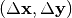 (\Delta \vec{x}, \Delta \vec{y})