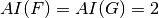 \crit{AI}(F) = \crit{AI}(G) = 2