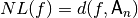 \crit{NL}(f)=d(f,\set{A}_n)