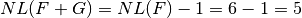 \crit{NL}(F+G)=\crit{NL}(F)-1=6-1=5
