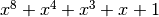 x^8 + x^4 + x^3 + x + 1